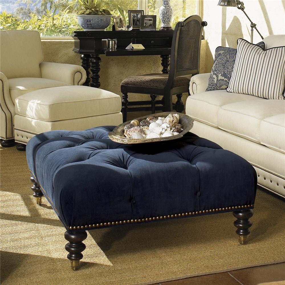 Cocktail ottoman sale blue